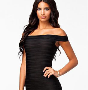 Sexy Silk Black Stripes Mini Dress