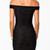 Sexy Silk Black Stripes Mini Dress