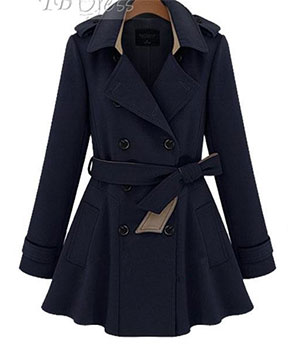 Womens Blue Winter Dress