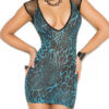 Blue Leopard Dress