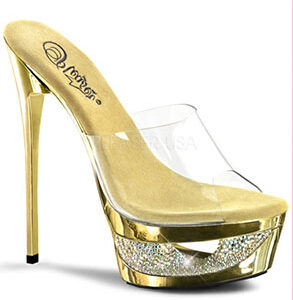 Gold High Heels