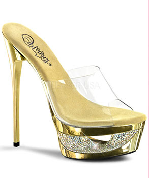 Gold High Heels