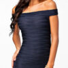 Sexy Silk Bue Stripes Dress