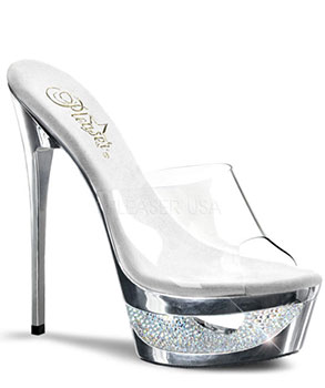 Silver Clear High Heels